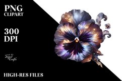 Shiny Glossy Pansy with Metallic Inserts Product Image 3