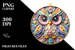Colorful Pastel 3D Lamb Ornament PNG Product Image 2