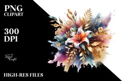 Vibrant Abstract Lily Splash | Clipart Product Image 3