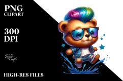 Jumping Baby Bear PNG Product Image 2