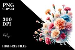 Vibrant Abstract Carnation PNG Product Image 2