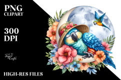 Sleeping Baby Parrot Dressed for Summer | Sublimation | Product Image 2