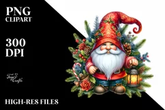 Detailed Vibrant Christmas Gnome PNG Product Image 1