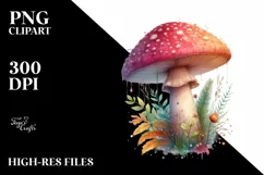 Detailed Pastel Mushroom PNG Product Image 3
