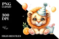 Energetic Baby Lion PNG Product Image 2