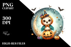 Cute Baby Peacock on Moon PNG Product Image 2