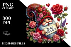 Detailed Valentines Gnome Valentine PNG Product Image 2