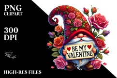 Detailed Valentines Gnome Valentine PNG Product Image 2