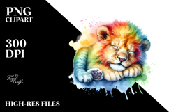 Sleeping Baby Lion | Sublimation | Clipart Product Image 2