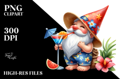 Gnome Drinking Cocktail PNG Product Image 2