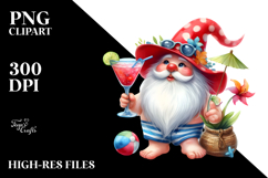 Gnome Drinking Cocktail PNG Product Image 2