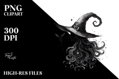 Whimsical Excited Witch, High-Res PNG Product Image 2