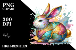 Abstract Shiny Colorful Bunny Made of JPEG Product Image 2