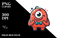 Silly Monster with Winking Eye, Joyful Cartoon Product Image 2