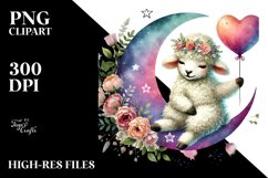 Boho Lamb with Big Heart PNG Product Image 2