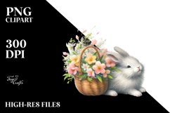 Rabbit Tumbling with Spring Petals in the Wind | Sublimation Product Image 3