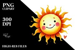 Simple Smiling Sun PNG Product Image 2