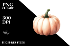Simple Pumpkin Watercolor Design PNG Product Image 2