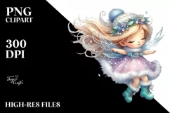 Cute Fairy Snowflakes Wind PNG Product Image 3