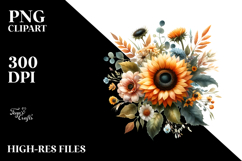Vibrant Watercolor Sunflower Frame Product Image 2