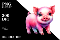 Cute Baby Pig PNG Product Image 2