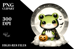 Cute Baby Frog on Cloud PNG Product Image 2