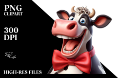 Goofy Holstein Cow PNG Product Image 2