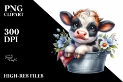 Cute Highland Cow Smiling in Recipient | Sublimation | Product Image 1