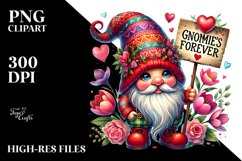 Detailed Valentines Gnome Forever PNG Product Image 2