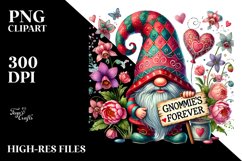 Detailed Valentines Gnome Forever PNG Product Image 2