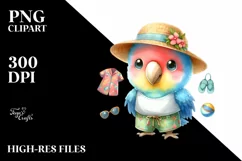 Colorful Cute Baby Parrot | Sublimation | Clipart Product Image 3