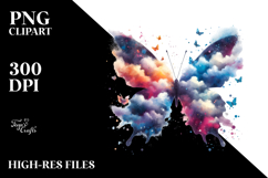 Colorful Butterfly Silhouettes PNG Product Image 2