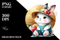 Cute Rabbit in Beachwear, Transparent PNG Product Image 2