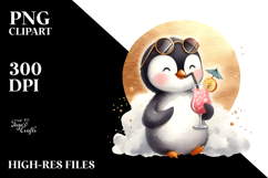 Happy Penguin Wearing Beachwear, High-Res PNG Product Image 2