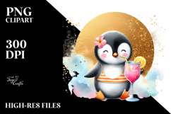 Happy Penguin Wearing Beachwear, High-Res PNG Product Image 2