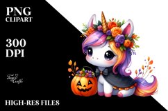 Cute Baby Unicorn Halloween Clipart Product Image 1