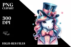 Colorful Magician's Hat Unicorn PNG Product Image 1