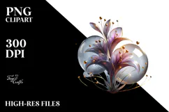 Abstract Golden Lobelia PNG Product Image 2