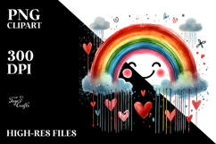 Smiling Rainbow Hearts PNG Product Image 2