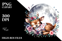 Sleeping Baby Deer | Sublimation | Clipart Product Image 2