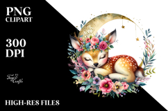 Sleeping Baby Deer | Sublimation | Clipart Product Image 2