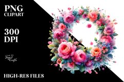 Watercolor Bouquet with Pansy &amp; Splash | Clipart Product Image 3