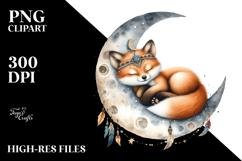Sleeping Baby Fox | Sublimation | Clipart Product Image 2