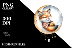 Sleeping Baby Fox | Sublimation | Clipart Product Image 2