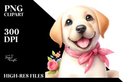 Cute Labrador Retriever with Big Eyes PNG Product Image 2