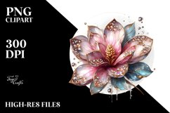 Colorful Magnolia Splash | Sublimation | Clipart Product Image 1