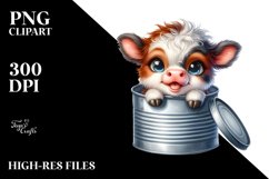 Happy Baby Highland Cow PNG Product Image 2