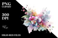 Colorful Orchid PNG Product Image 2