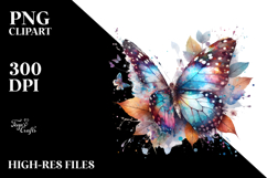 Butterflies with Splashes, Transparent PNG Product Image 2