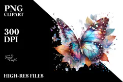 Butterflies with Splashes, Transparent PNG Product Image 2